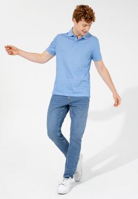 Erkek Koyu Mavi Polo Yaka Tişört - 50249184009