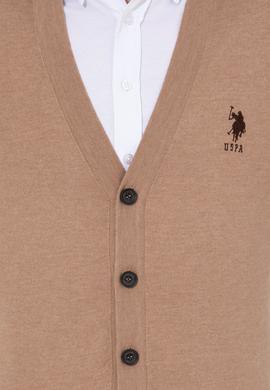 Erkek Camel Melanj Triko Hırka Basic - 50252133041