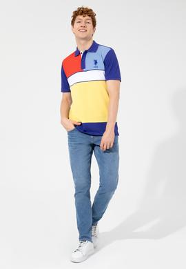 Erkek Mavi Polo Yaka Tişört - 50249191017