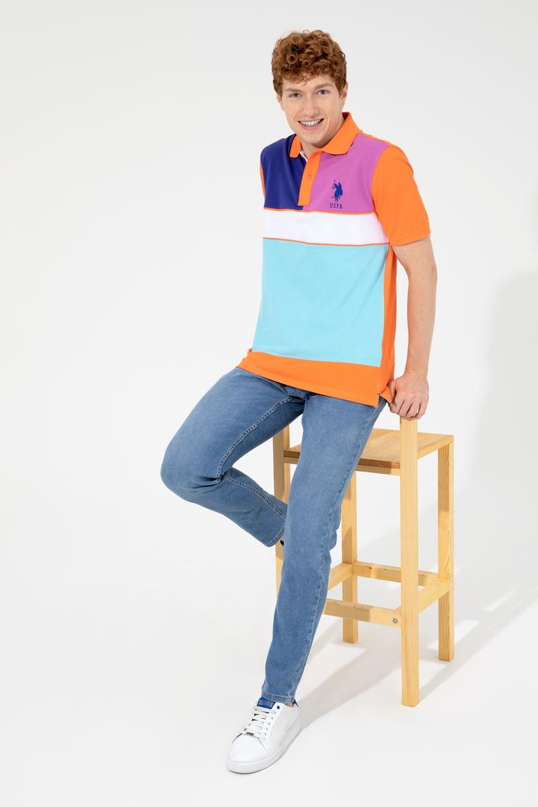 Erkek Turuncu Polo Yaka Tişört - 50249191006