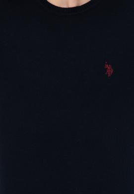 Erkek Lacivert Bisiklet Yaka Basic Triko Kazak - 50251887028