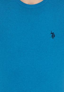 Erkek Kobalt Bisiklet Yaka Basic Triko Kazak - 50251887106