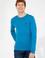 Erkek Kobalt Bisiklet Yaka Basic Triko Kazak