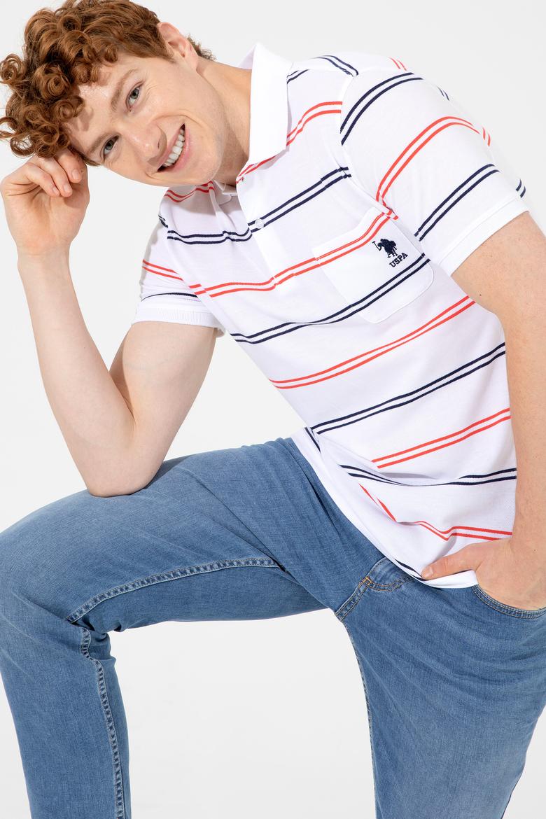 Erkek Beyaz Polo Yaka Tişört