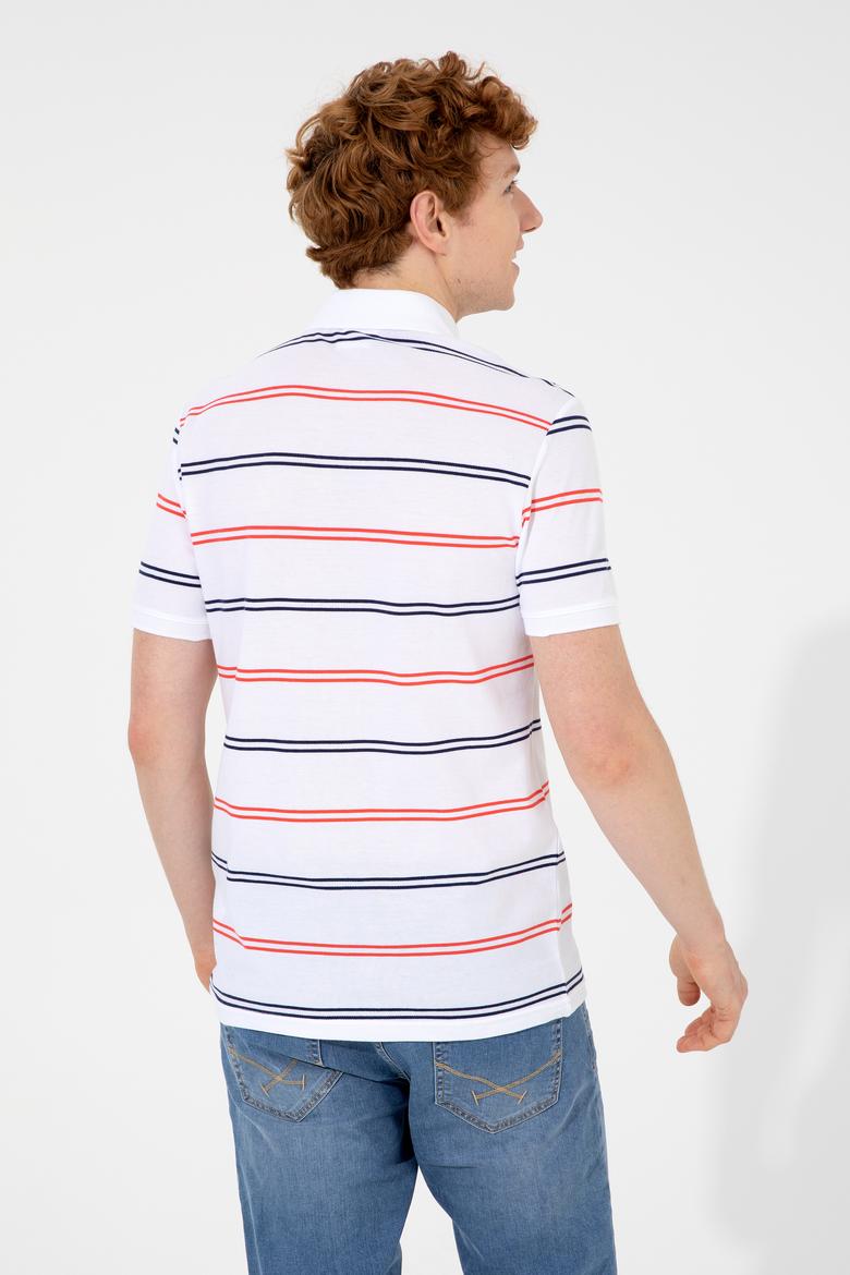 Erkek Beyaz Polo Yaka Tişört - 50247784007