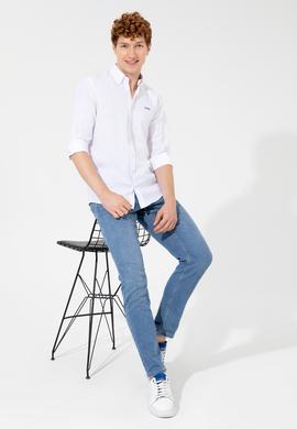 Erkek Beyaz Uzun Kollu Basic Gömlek - 50262491001