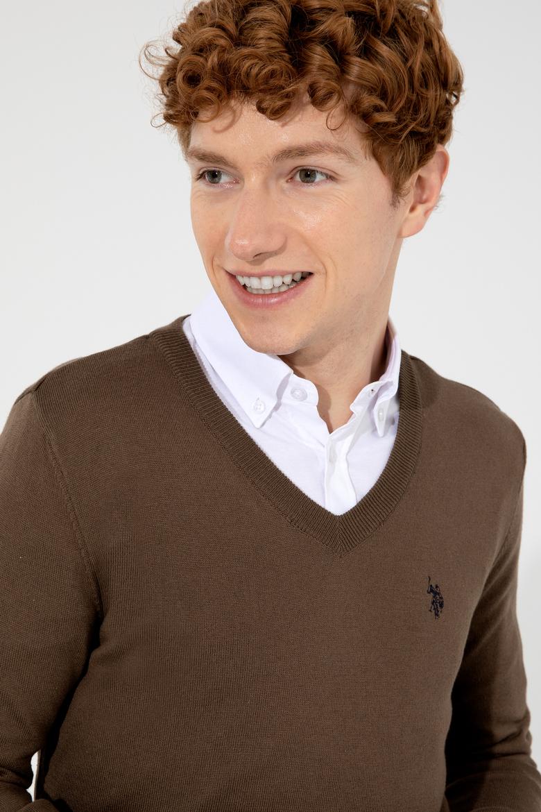 Erkek Coconut V Yaka Basic Triko Kazak - 50256658086