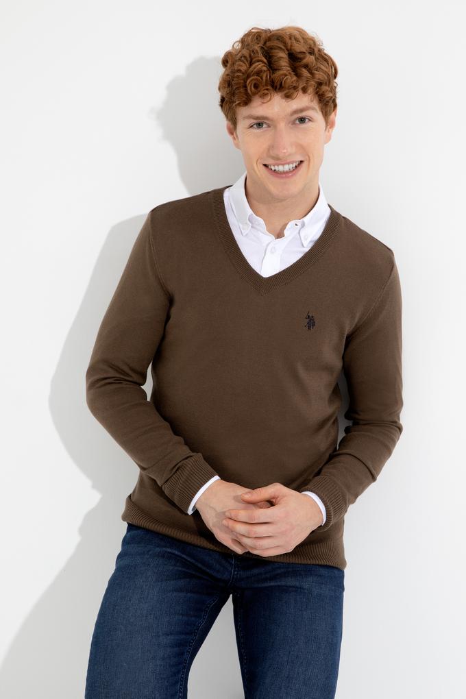 Erkek Coconut V Yaka Basic Triko Kazak