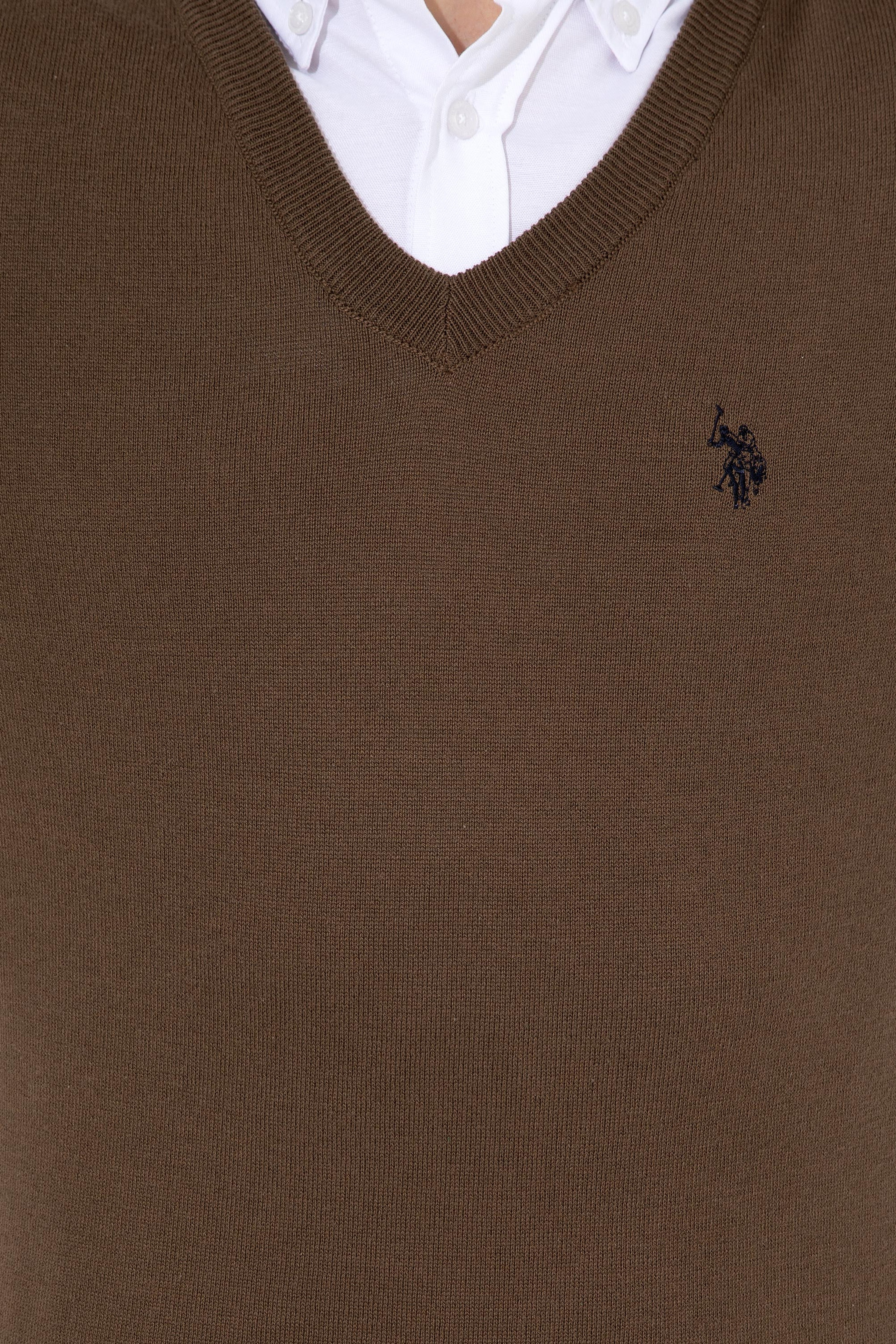 Erkek Coconut V Yaka Basic Triko Kazak - Image 6