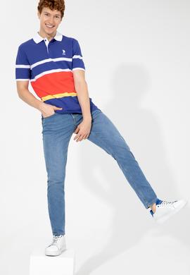 Erkek Mavi Polo Yaka Tişört - 50249171017