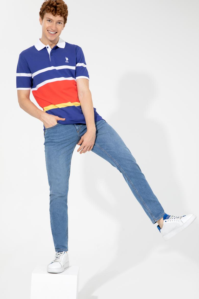 Erkek Mavi Polo Yaka Tişört - 50249171017