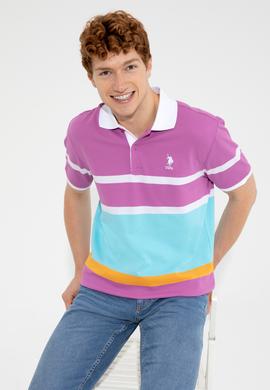 Erkek Menekşe Polo Yaka Tişört - 50249171010