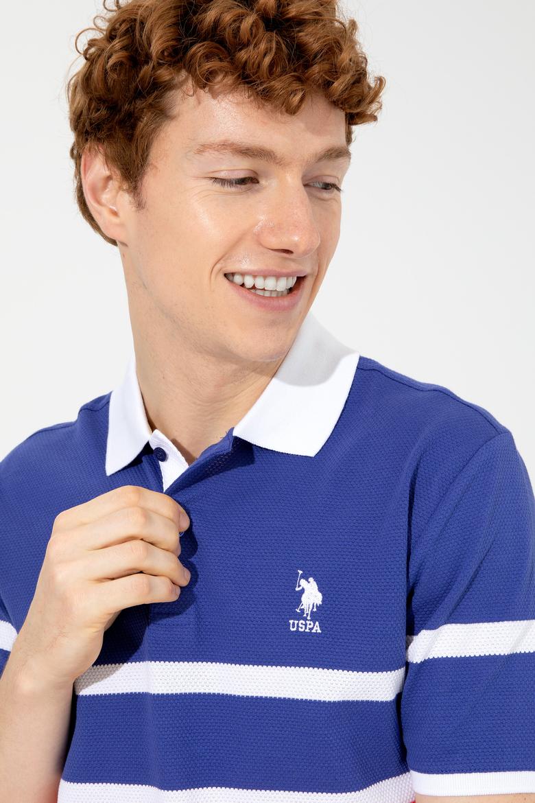 Erkek Mavi Polo Yaka Tişört - 50249171017