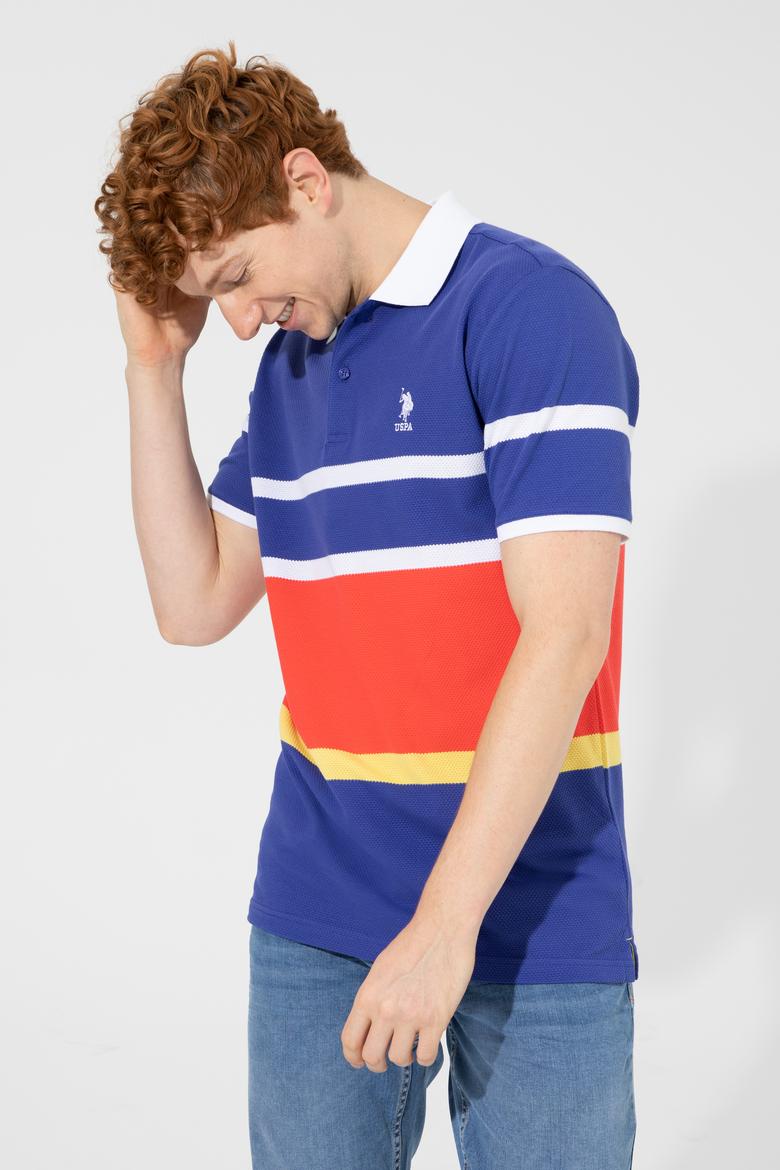 Erkek Mavi Polo Yaka Tişört - 50249171017