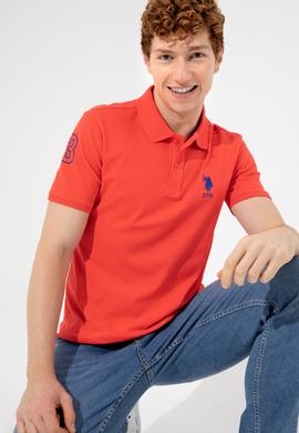 Erkek Kırmızı Basic Polo Yaka Tişört - 50249139056