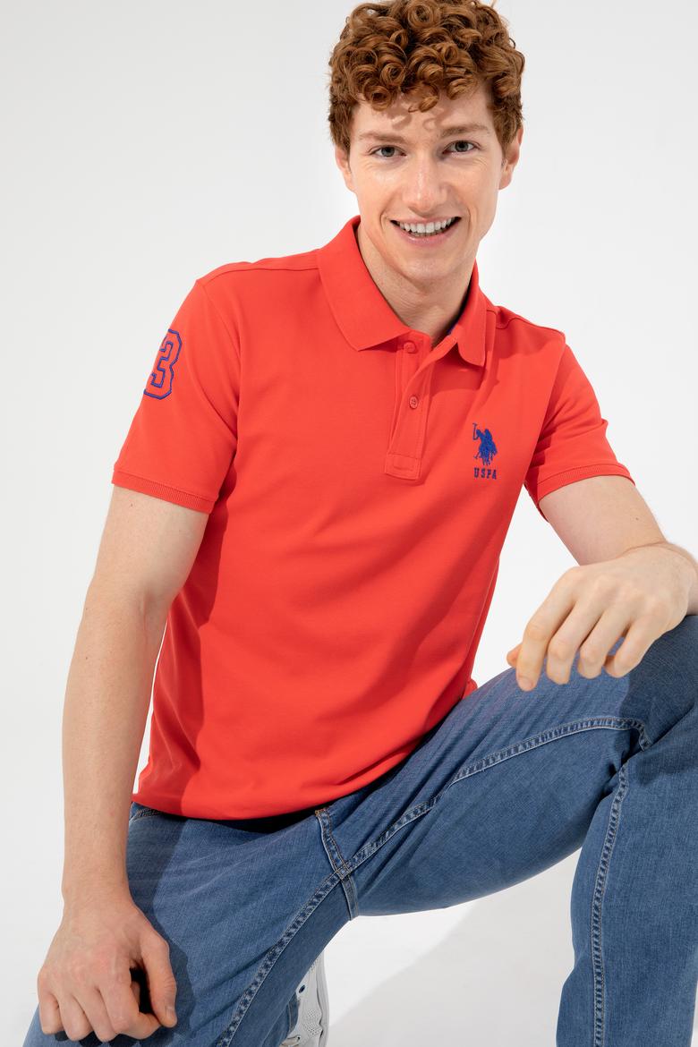 Erkek Kırmızı Basic Polo Yaka Tişört - 50249139056