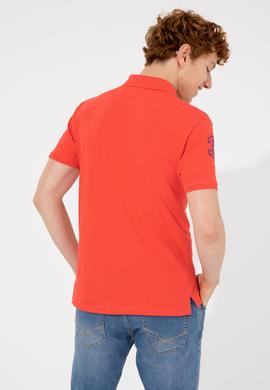 Erkek Kırmızı Basic Polo Yaka Tişört - 50249139056