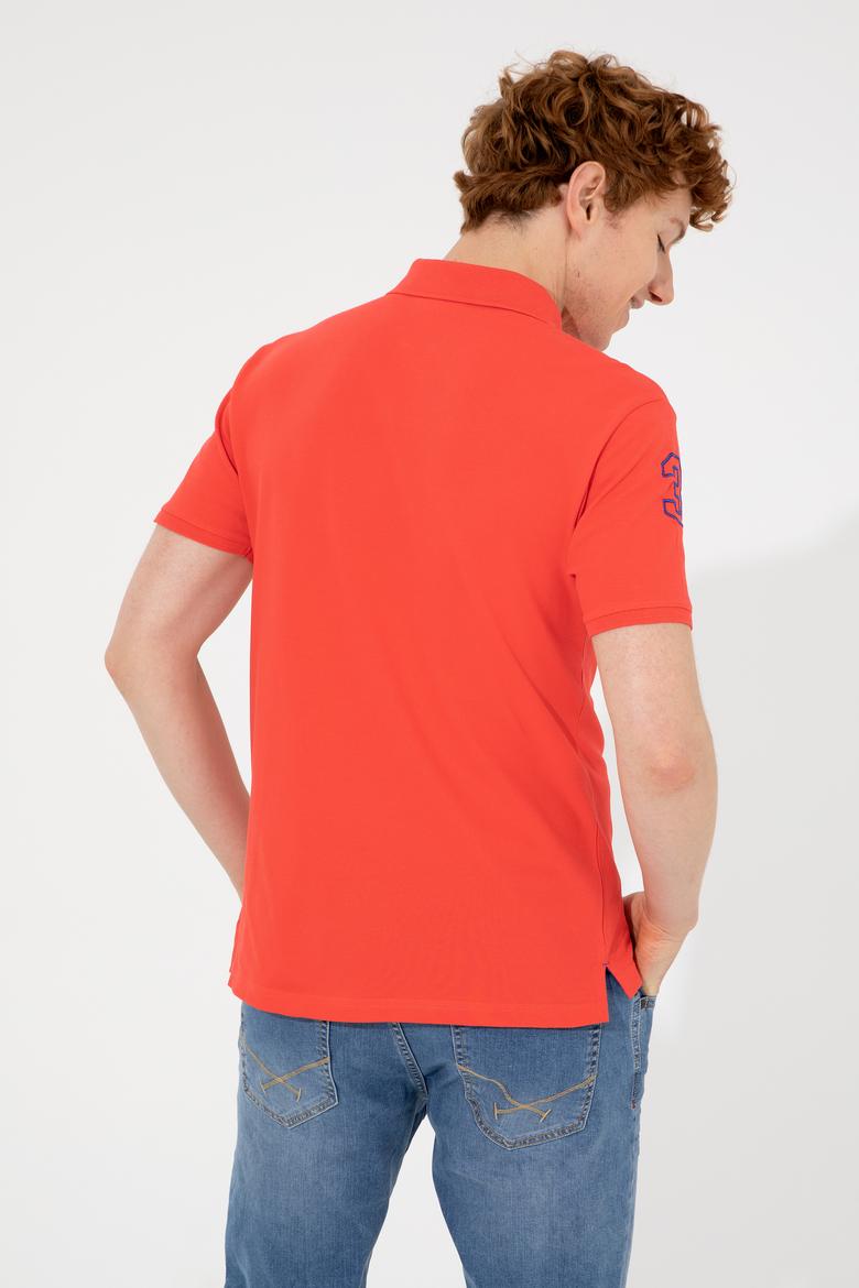 Erkek Kırmızı Basic Polo Yaka Tişört - 50249139056