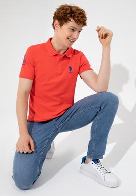 Erkek Kırmızı Basic Polo Yaka Tişört - 50249139056