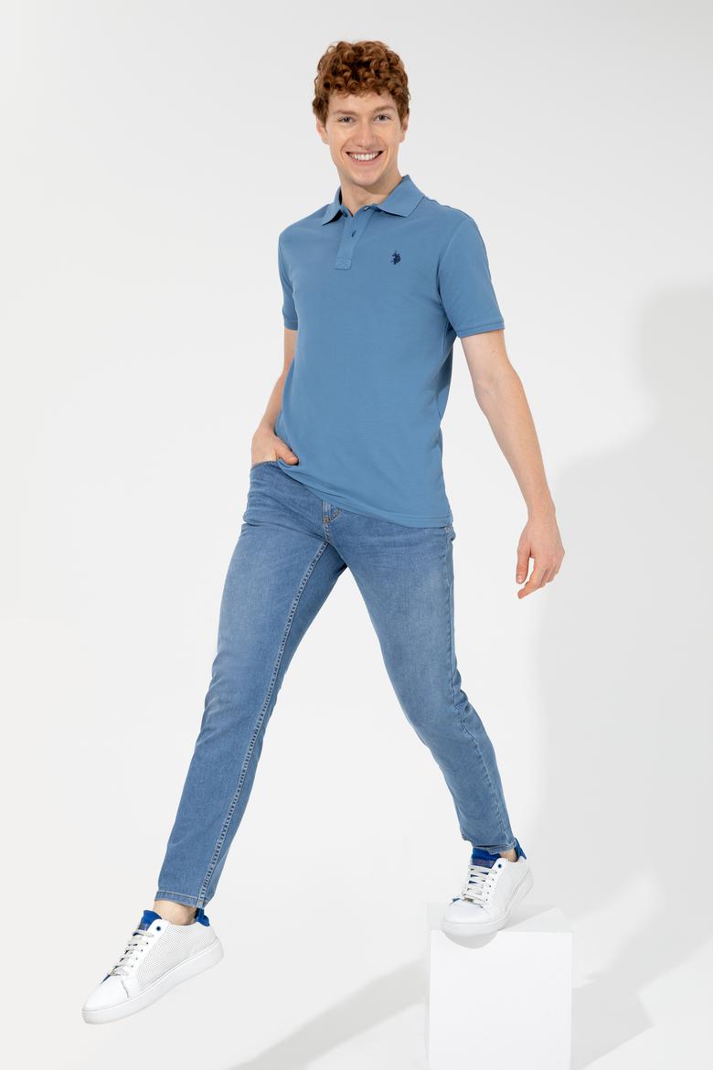 Erkek İndigo Basic Tişört - 50249149084