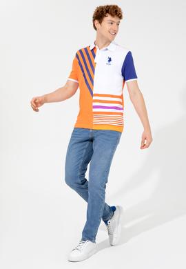 Erkek Turuncu Polo Yaka Tişört - 50249179008