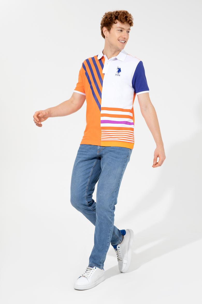 Erkek Turuncu Polo Yaka Tişört - 50249179008