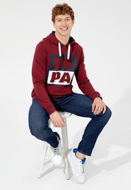 Erkek Vişne Kapüşonlu Sweatshirt - 50257482005