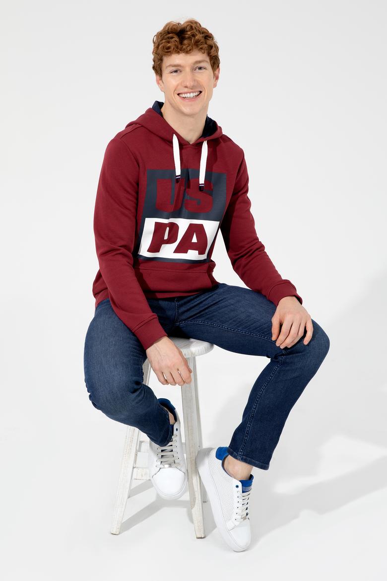 Erkek Vişne Kapüşonlu Sweatshirt - 50257482005