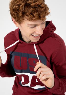 Erkek Vişne Kapüşonlu Sweatshirt - 50257482005