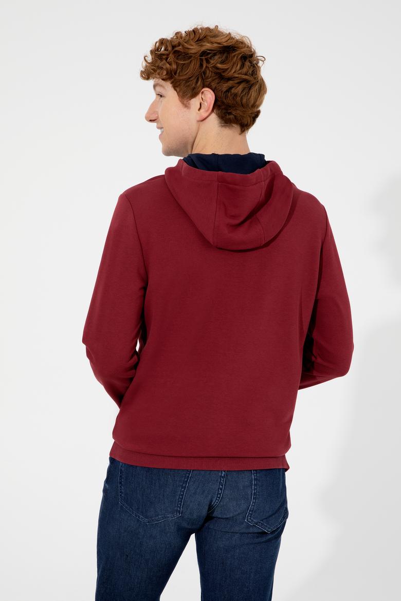 Erkek Vişne Kapüşonlu Sweatshirt - 50257482005