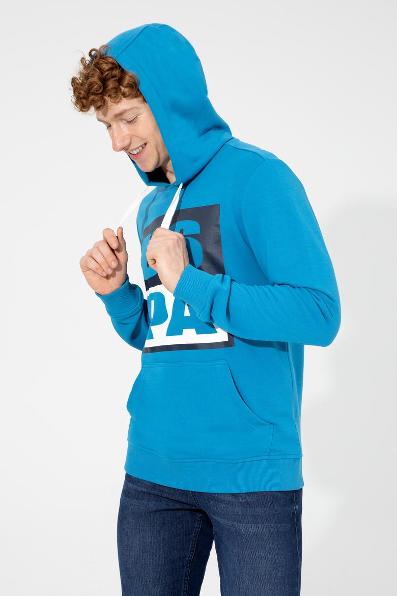 Erkek Kobalt Kapüşonlu Sweatshirt - 50257482055