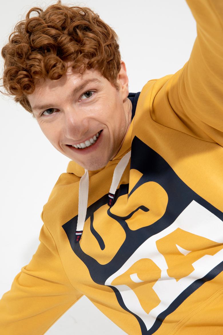 Erkek Safran Kapüşonlu Sweatshirt - 50257482065