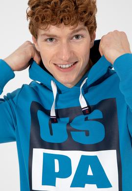 Erkek Kobalt Kapüşonlu Sweatshirt - 50257482055