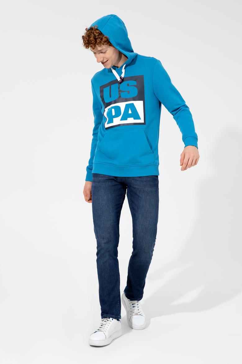 Erkek Kobalt Kapüşonlu Sweatshirt - 50257482055