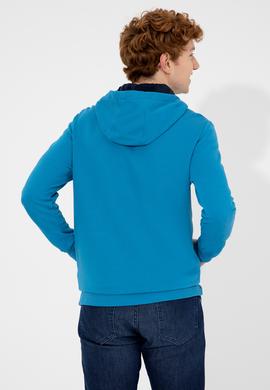 Erkek Kobalt Kapüşonlu Sweatshirt - 50257482055