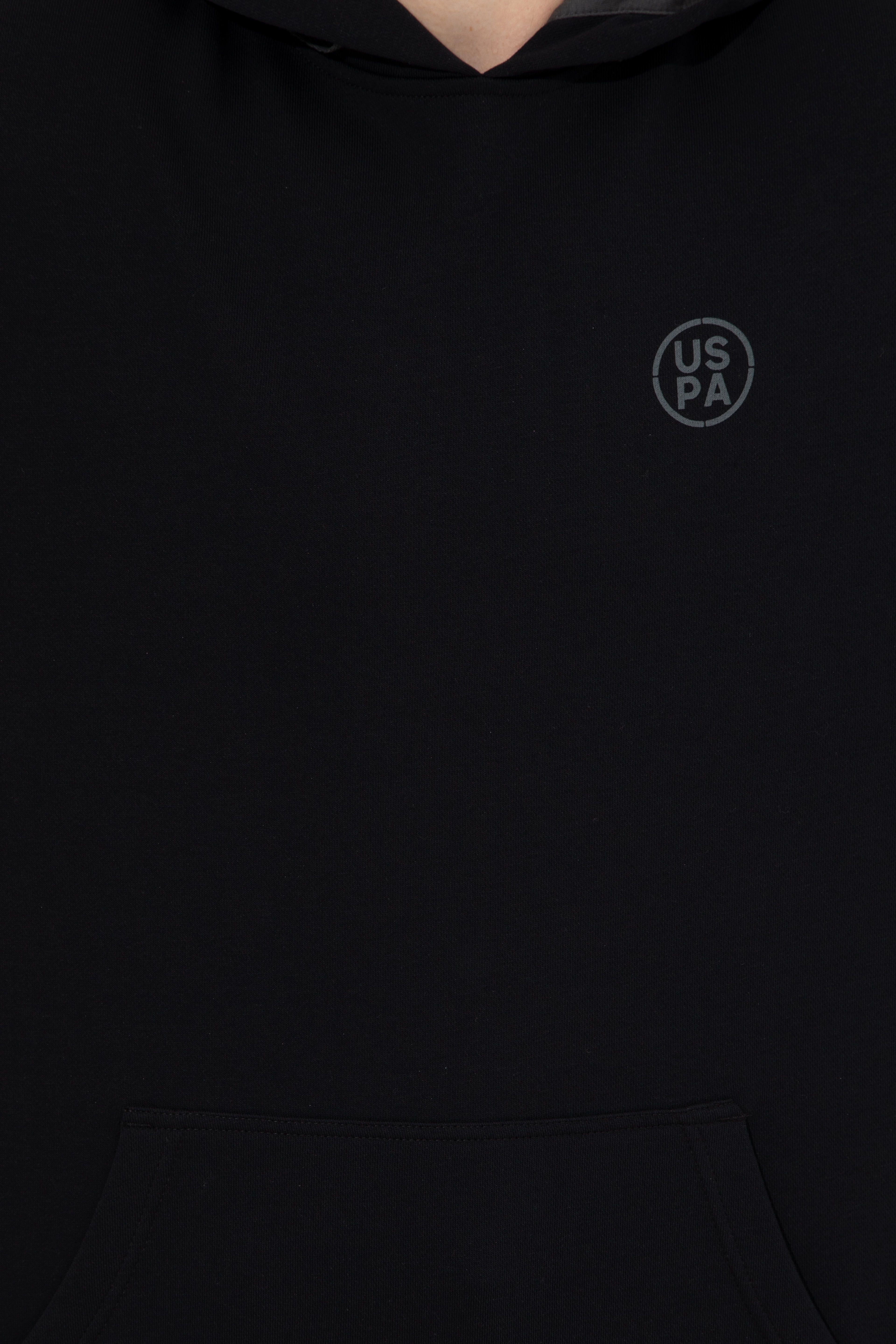 Erkek Siyah Kapüşonlu Sweatshirt - Image 6