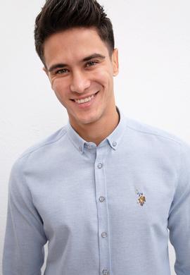 Erkek Mavi Gömlek Uzunkol Basic - 50223530019