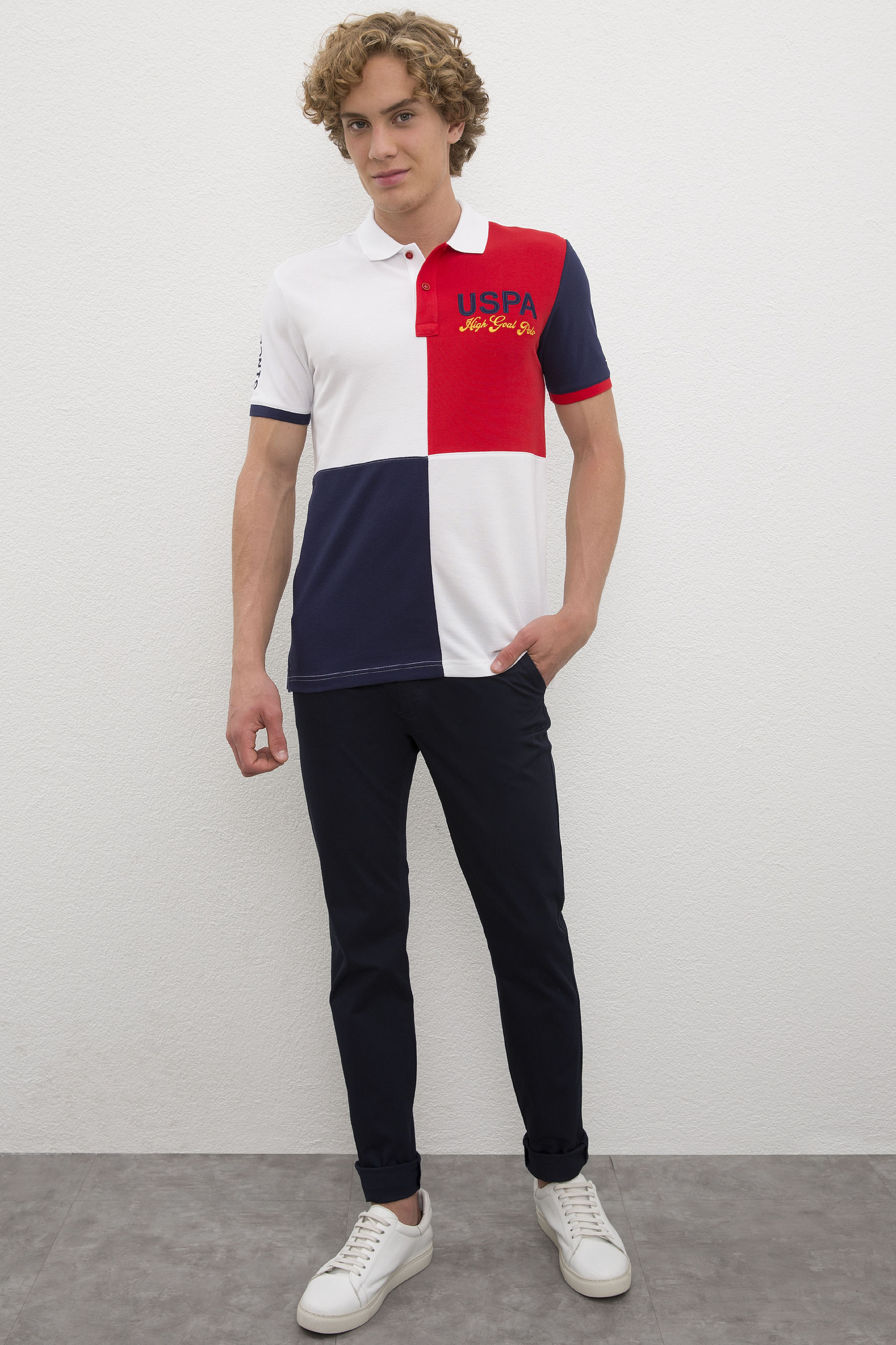 Erkek Kırmızı Polo Yaka T-Shirt - Image 4