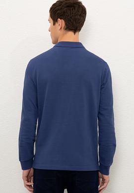 Erkek İndigo Basic Sweatshirt - 50225344172