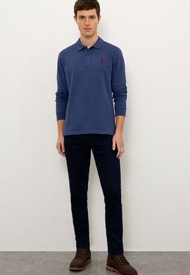 Erkek İndigo Basic Sweatshirt - 50225344172