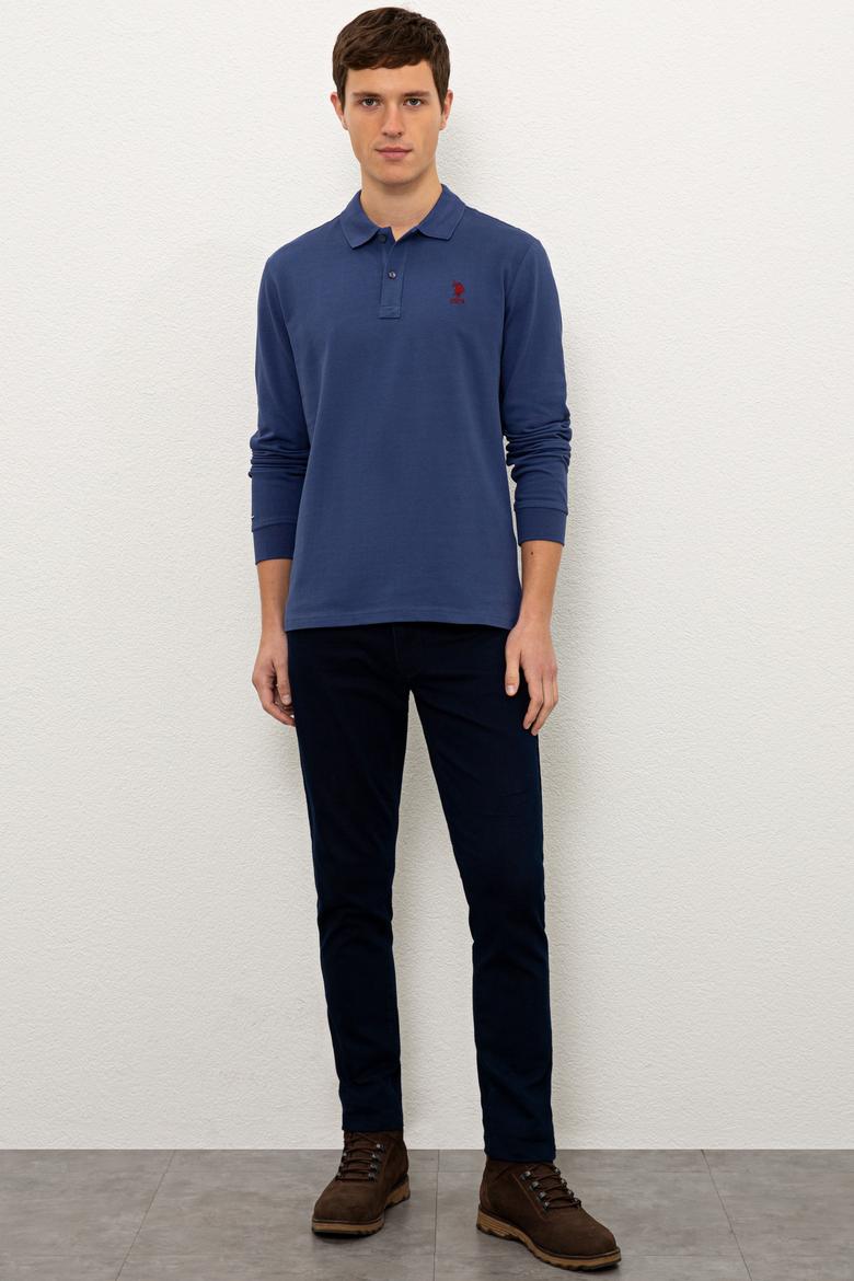 Erkek İndigo Basic Sweatshirt - 50225344172