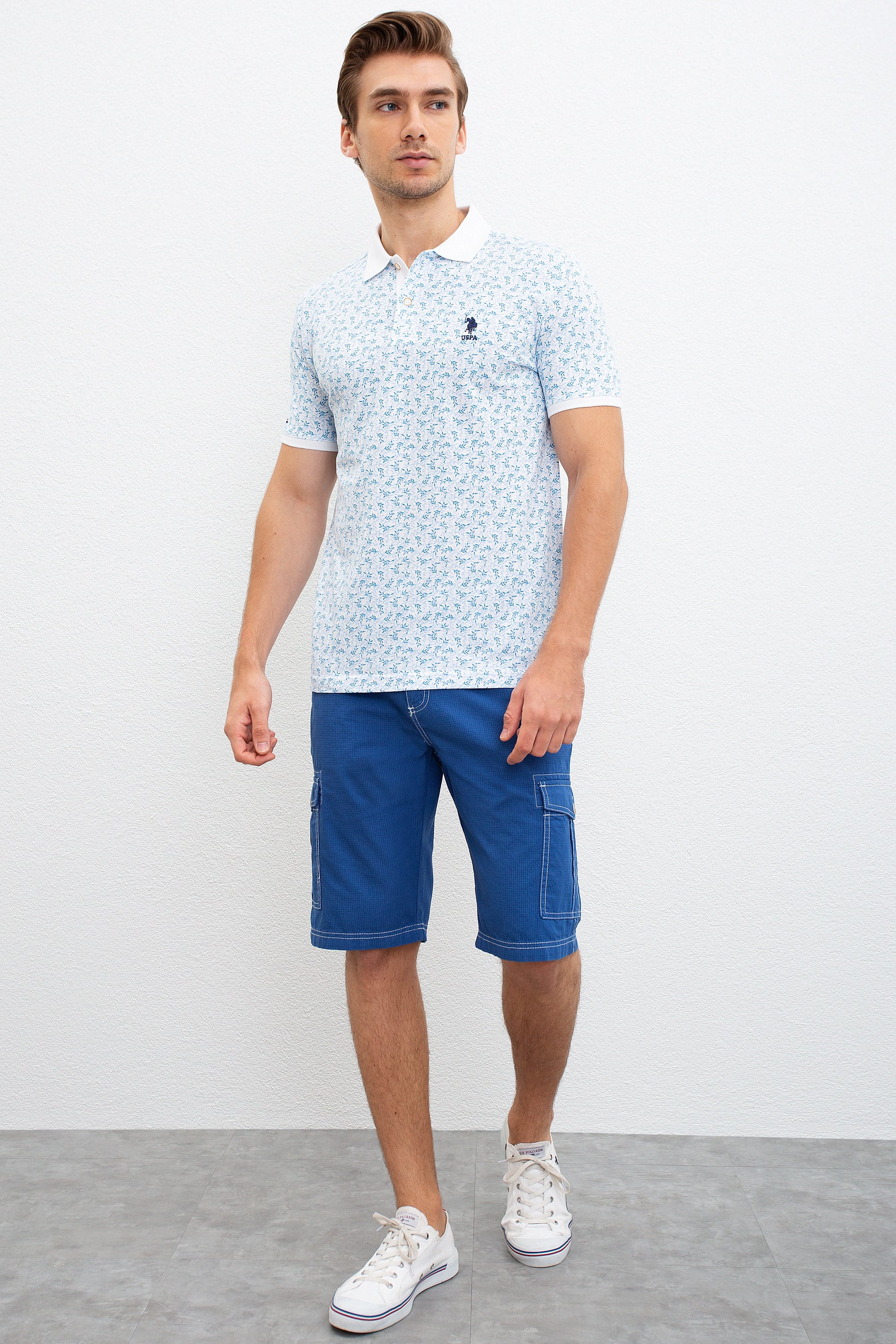 Erkek Beyaz Polo Yaka T-Shirt