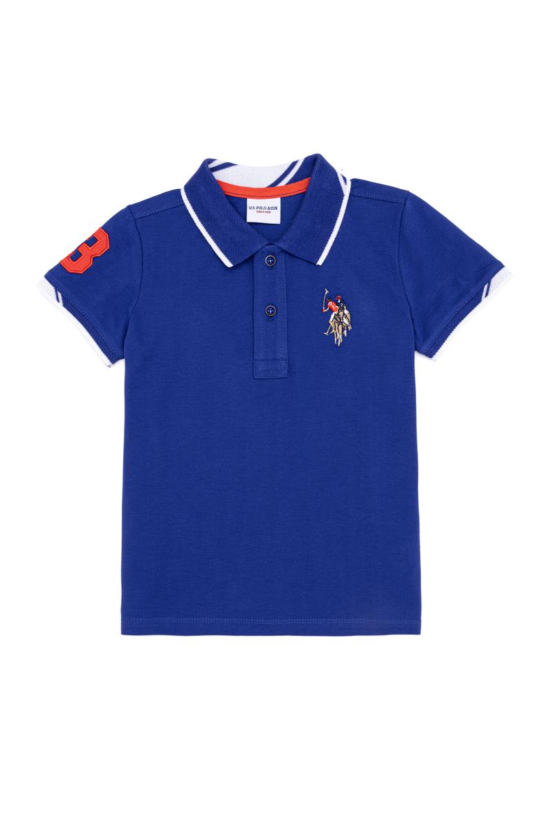 Erkek Çocuk Mavi Basic Polo Yaka Tişört