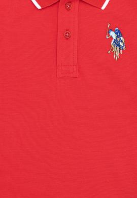 Erkek Çocuk Kırmızı Basic Polo Yaka Tişört - 50249580156