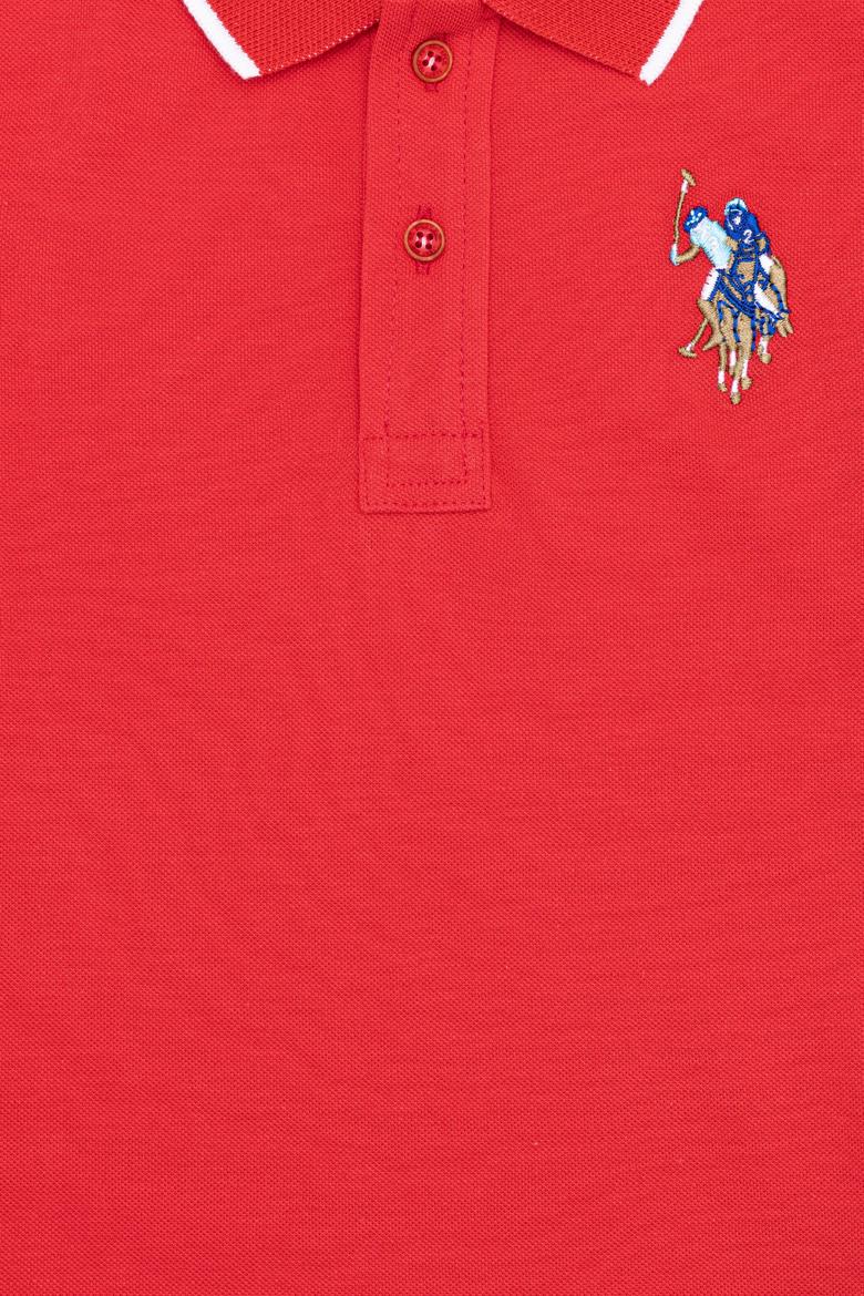 Erkek Çocuk Kırmızı Basic Polo Yaka Tişört - 50249580156