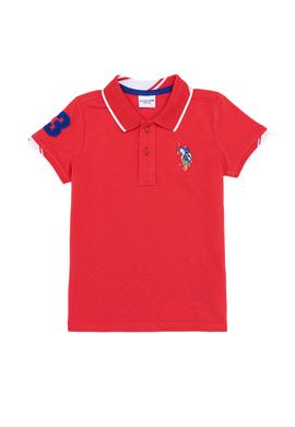 Erkek Çocuk Kırmızı Basic Polo Yaka Tişört - 50249580156