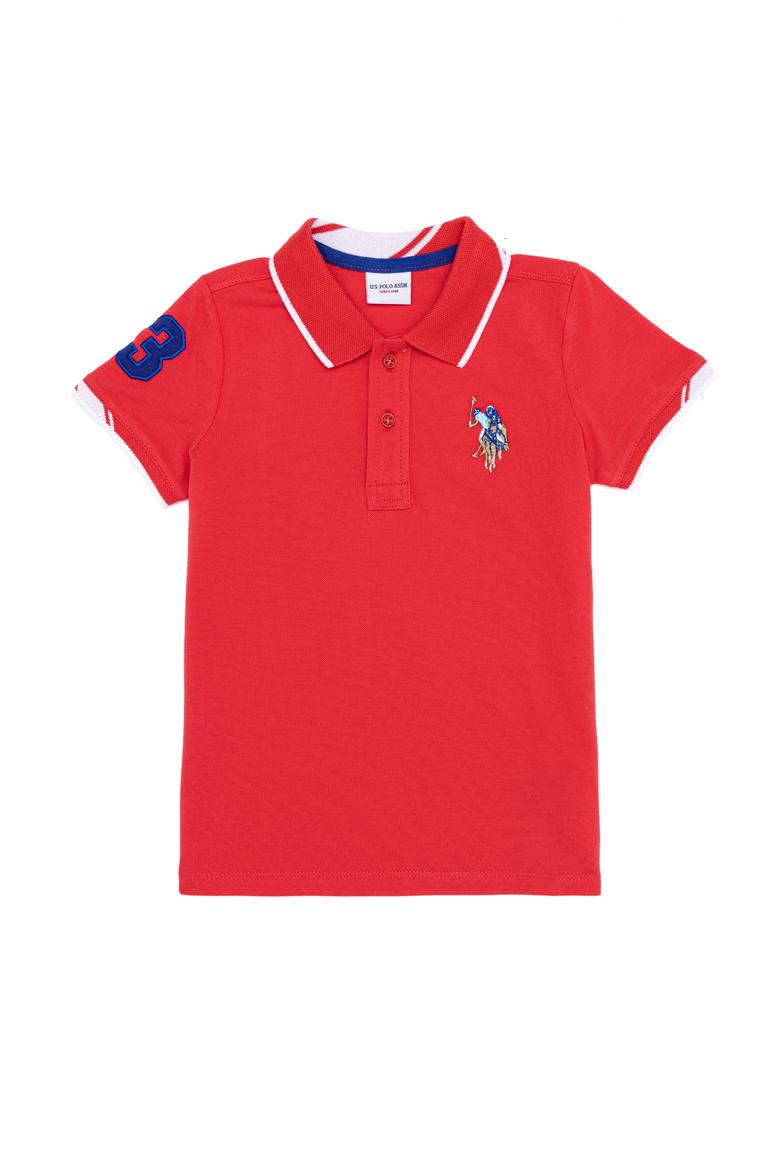 Erkek Çocuk Kırmızı Basic Polo Yaka Tişört