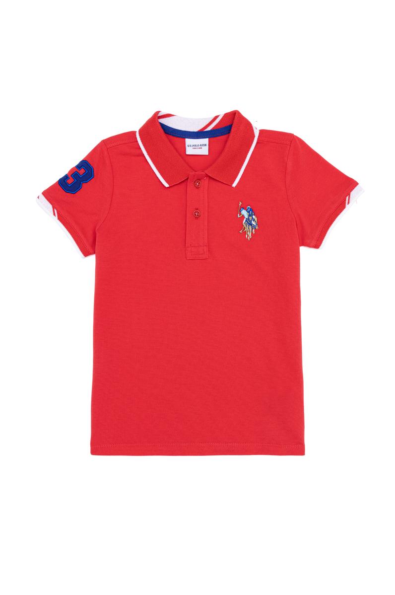 Erkek Çocuk Kırmızı Basic Polo Yaka Tişört