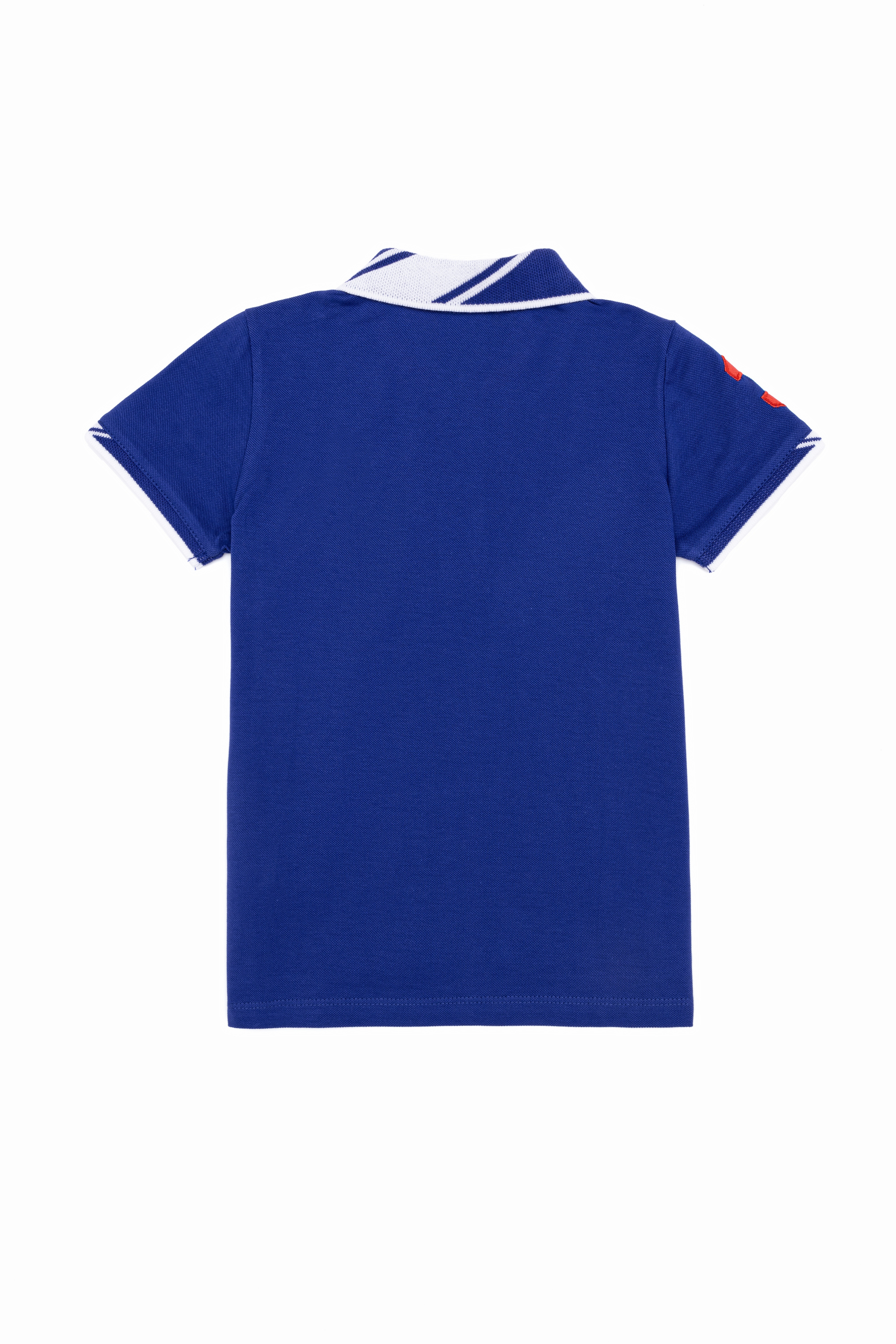 Erkek Çocuk Mavi Basic Polo Yaka Tişört - Image 2