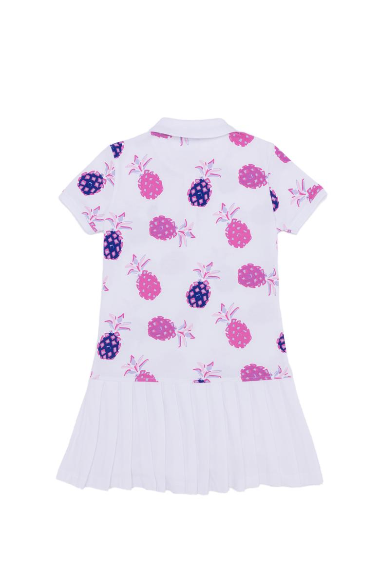 Kız Çocuk Beyaz Kısa Kol Örme Elbise - 50246793006